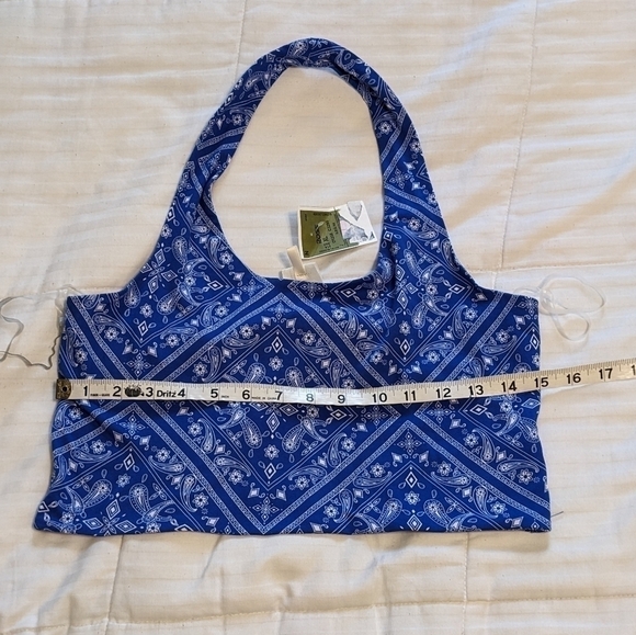 New with tags Self Esteem handkerchief patter halter top size Extra large - Picture 2 of 5
